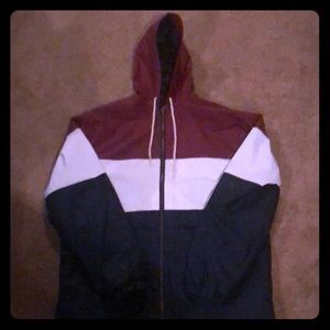 Red whit blue weather proof jacket